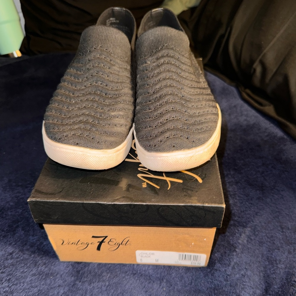 Black canvas shoes